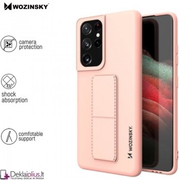 Wozinsky 4in1 švelnaus silikono dėklas - rausvas (Samsung S21 Ultra)
